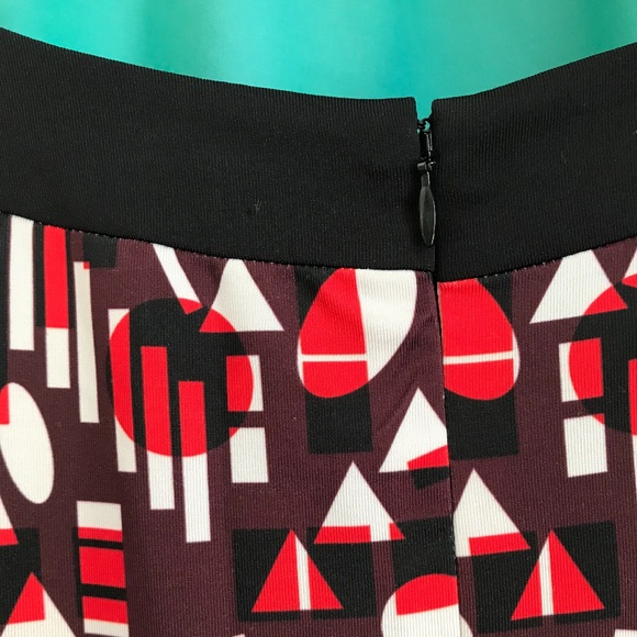 Jete Plus Size Red Brown Black Geometric Dress 2X - Picture 7 of 12